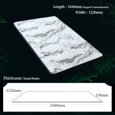 Qualität 1220*2440mm Marmorwandverkleidung Wasserdicht Marmor Bambus Holzkohle Holzfurnier Fabrik