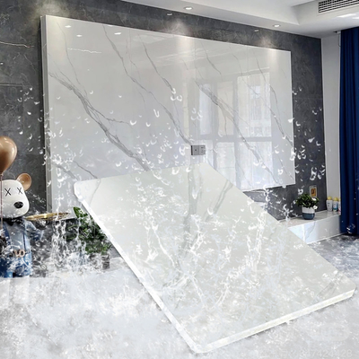 Qualität Inneneinrichtung Fernsehhintergrund-Wand-wasserdichte und feuchtigkeitsfeste Marmorfurnierholz-Wände Fabrik
